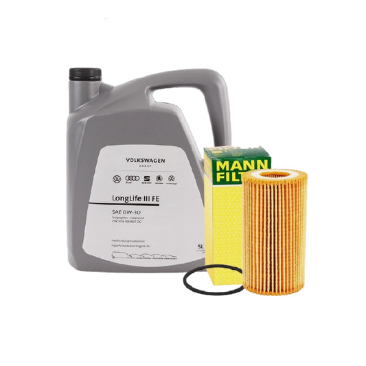 Original Motoröl (5L) LONGLIFE III 3 VAG GS55545M4EUR  mit Ölfilter MANN HU719/6x für VW AUDI SEAT SKODA